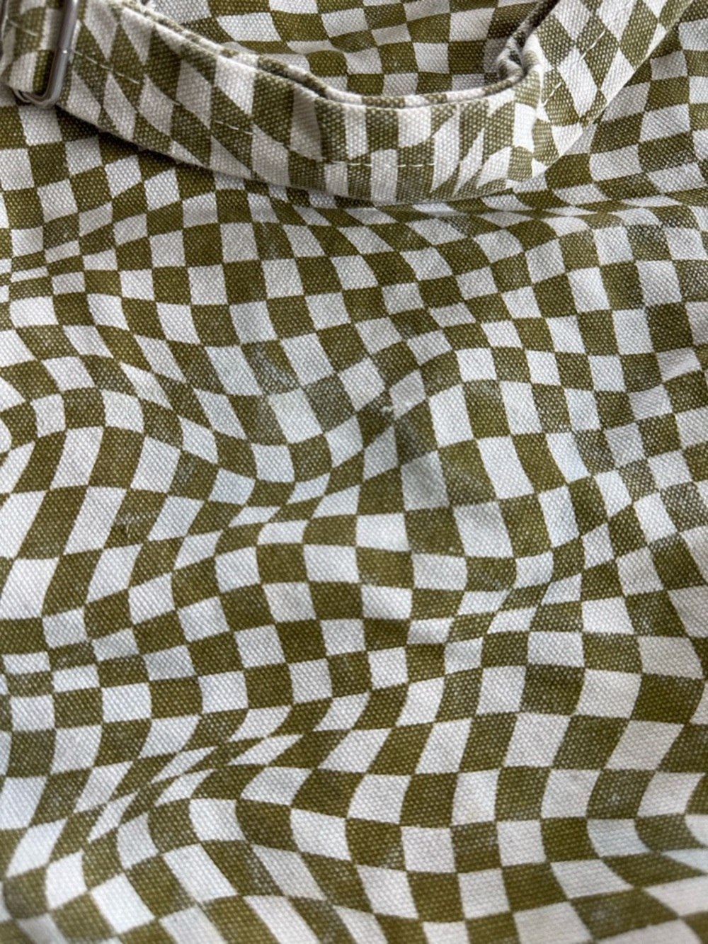 BAGGU Moss Trippy Checkered Duck Bag - Picture 2 of 5